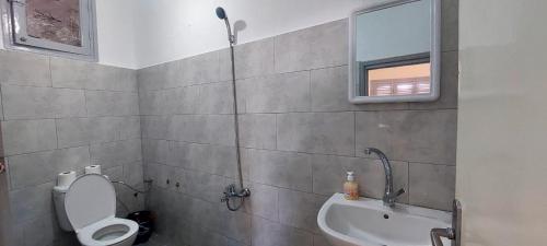 胡塞马Breeze apart - 2 facade & WiFi的一间带卫生间和水槽的浴室