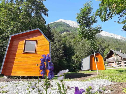 普雷德沃尔Camping & Glamping Grintovec的山地小房子
