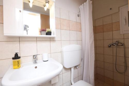 GastouriAndromache's的一间带水槽、卫生间和镜子的浴室