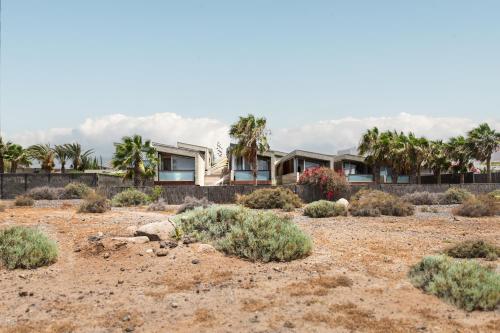 格拉纳迪利亚德亚沃纳Casa en la playa la Mareta的沙漠中植物居前的房屋