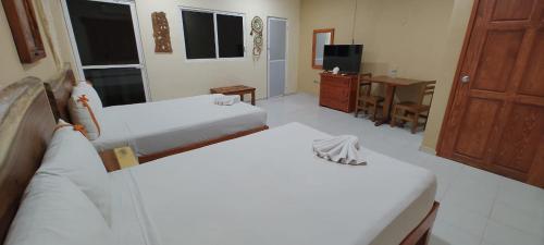 巴利亚多利德Casa Yaxkin的一间带两张床和一张沙发的客厅