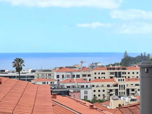 丰沙尔Madeira Breeze的享有拥有建筑和大海的城市美景