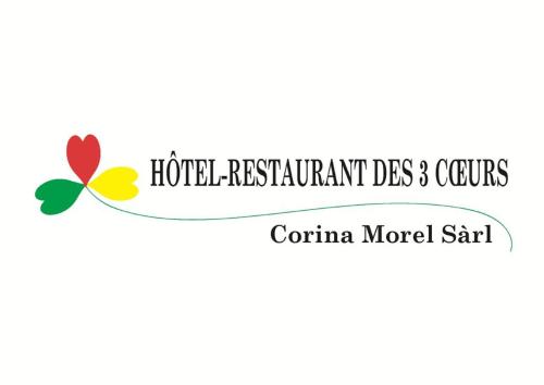 VaulionHôtel-Restaurant des 3 Coeurs的饭店餐厅标志