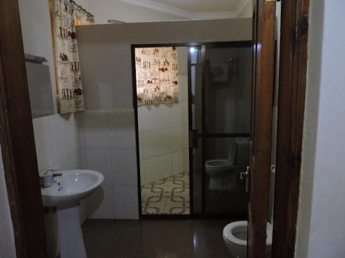 卡拉图Perigrin Rest House的一间带水槽和卫生间的浴室