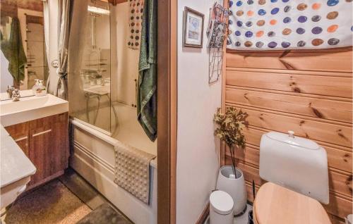 勒尔达尔Nice Home In Rldal With 4 Bedrooms的一间带卫生间和水槽的浴室