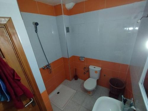 伊穆泽尔杜坎达Apartment suitable for families的一间带卫生间和淋浴的小浴室