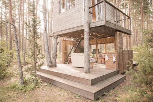 A cozy treehouse for two