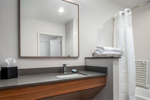 AlbertvilleFairfield by Marriott Inn & Suites Albertville的一间带水槽和镜子的浴室