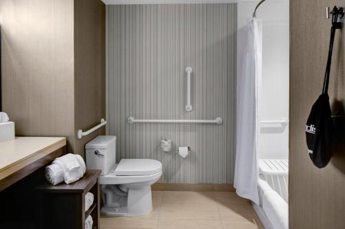 卡罗尔顿卡罗尔顿万豪万怡酒店的浴室配有白色卫生间和淋浴。