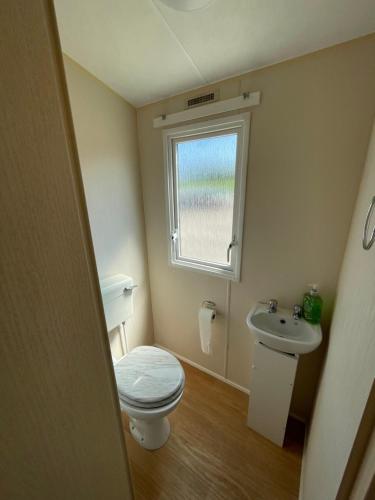英戈尔德梅尔斯Fantasy Island, Sunnymede 8 Berth的一间带卫生间和水槽的小浴室