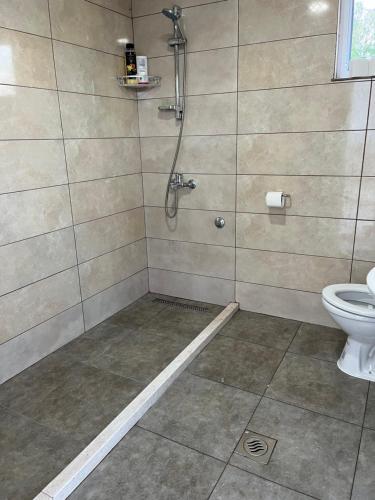 东吉托伊KAMP-PRIKOLICA的带淋浴和卫生间的浴室