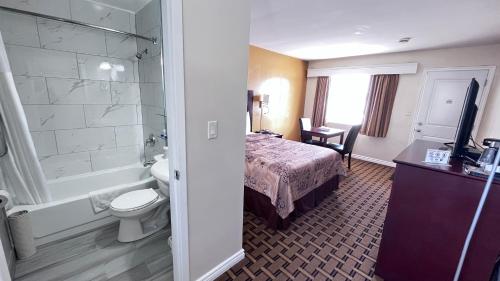 TweedPark Place Motel & Suites的一间酒店客房 - 带一张床和一间浴室