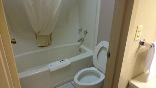 加登城马格努森红男爵酒店的浴室配有白色卫生间和浴缸。