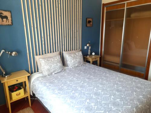 阿尔布费拉MSHomes Corcovada的一间卧室配有一张带两个枕头的床