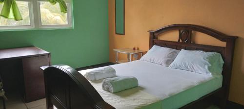 BatakaDanglez Bed & Breakfast的一间卧室配有一张带两个枕头的床
