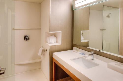 切斯特菲尔德圣路易斯切斯特菲尔德万怡酒店的一间带水槽和镜子的浴室