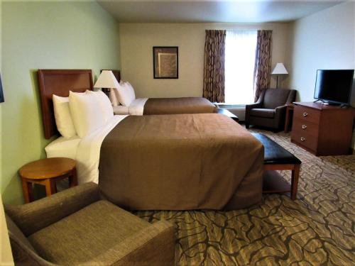 基奈基奈阿斯彭套房公寓式酒店的酒店客房带一张大床和一把椅子
