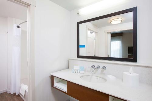 West Pasco华盛顿三城帕斯科汉普顿酒店及套房的一间带水槽和镜子的浴室