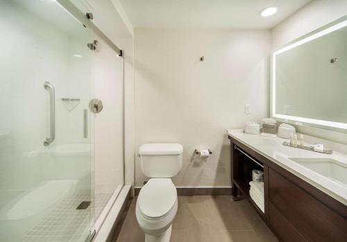 南乌特南诺特希尔顿逸林酒店 的浴室配有卫生间、盥洗盆和淋浴。