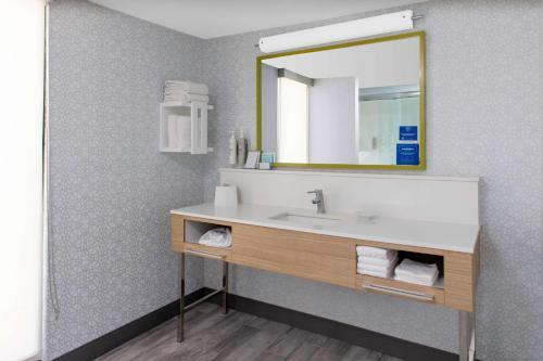 拉斯维加斯拉斯维加斯萨默林假日酒店的一间带水槽和镜子的浴室