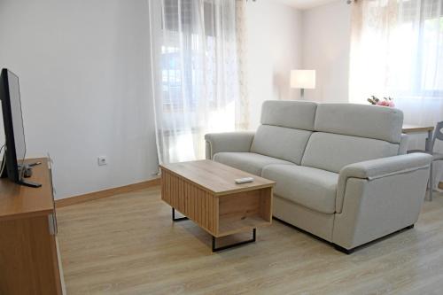 阿雷纳斯德圣佩德罗Edulis 2的带沙发和咖啡桌的客厅