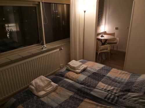 吕伐登Bordine Guesthouse的一间卧室配有一张带两个枕头的床
