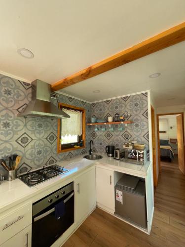 Huella Patagonia Lodge的厨房或小厨房