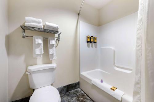欧克莱尔欧克莱尔贝斯特韦斯特优质酒店及会议中心的白色的浴室设有卫生间和淋浴。