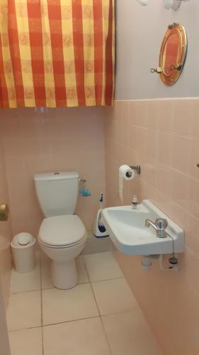 耶尔50 m2 - Le PORT, HYERES的一间带卫生间和水槽的浴室