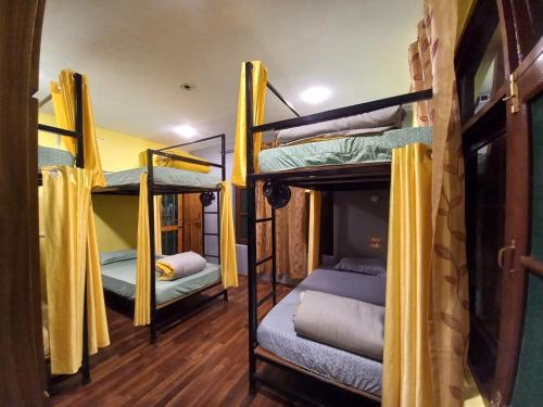 斯利那加John's Homestay的客房设有两张双层床和电视。
