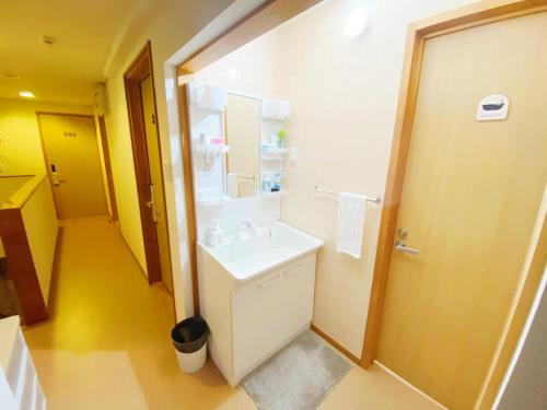 德岛Reinahill - Vacation STAY 67181v的浴室设有白色水槽和镜子