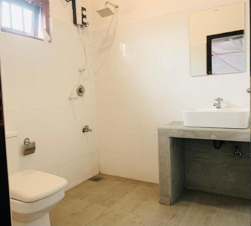 阿杭格默Soul Inn的一间带卫生间和水槽的浴室