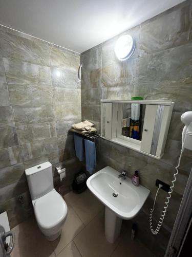 迪夫亚卡H&A Guest House的浴室配有白色卫生间和盥洗盆。