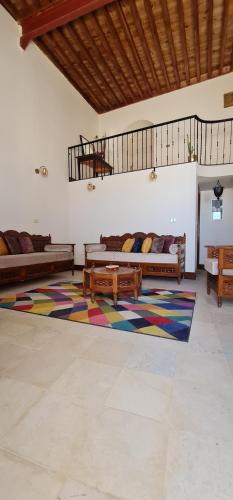 Ouled YanegBeit El Ezz - la grande的带沙发和地毯的客厅