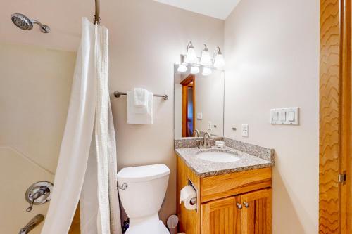 基灵顿Trail Creek 20的浴室配有卫生间、盥洗盆和淋浴。