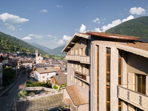 韦扎多廖Hotel Vezza Alpine Lodge & Spa的享有城市美景。