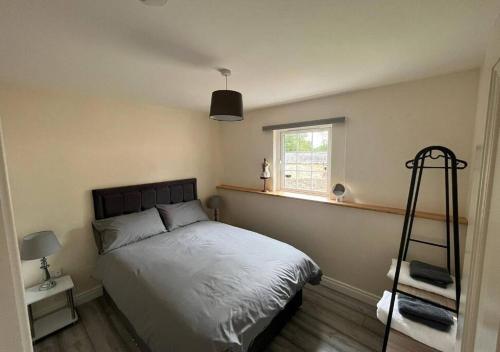 莫纳汉Dundonagh House, Glaslough,的一间卧室设有一张床和一个窗口