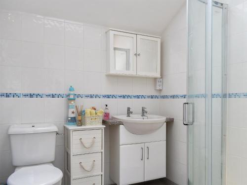 BarhamThe Annexe的浴室配有卫生间、盥洗盆和淋浴。