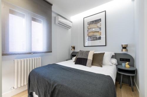 马德里Silva 20的一间卧室设有一张大床和一个窗户。