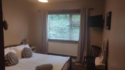 利斯托尔Retreat by the Feale的卧室配有白色的床和窗户。