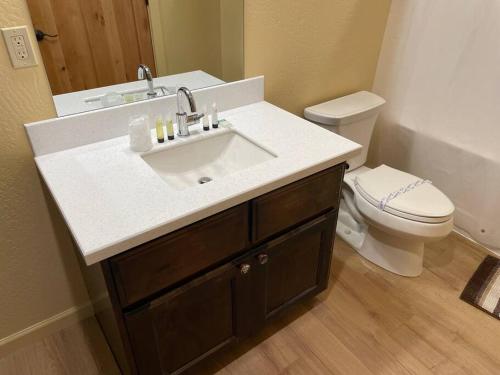 格兰茨帕斯Cedar Mountain Suite D的一间带水槽和卫生间的浴室