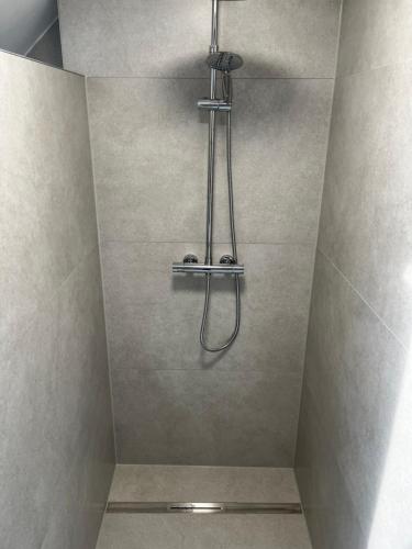 萨尔茨吉特Suite 3 SZ - Lichtenberg的浴室内配有淋浴和头顶淋浴