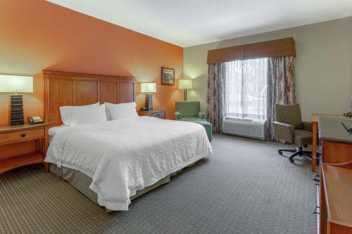 奥基乔比奥基乔比奥基乔比湖汉普顿酒店的酒店客房设有床和窗户。