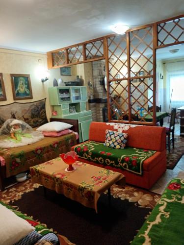 KaranacApartments Bakine Čarolije的客厅配有沙发和桌子