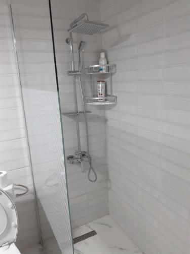 苏利纳La SULINA的带淋浴、卫生间和镜子的浴室