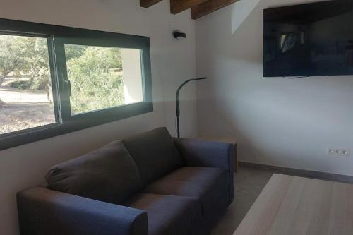 哈赖斯德拉韦拉Casa rural Atalanta de la Vera的带沙发和窗户的客厅