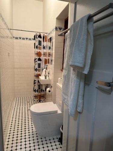 阿德莱德Glenelg House的一间带卫生间和淋浴的浴室