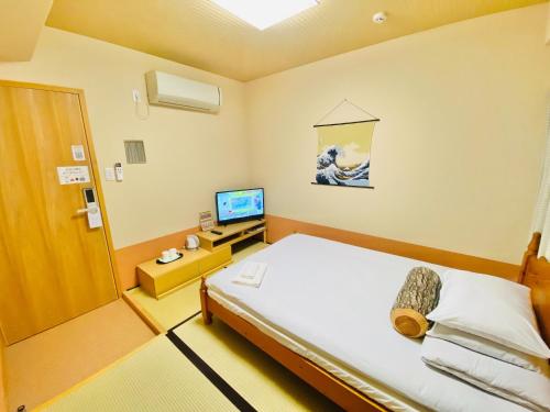 德岛Reinahill - Vacation STAY 67171v的一间医院间,配有床和电视