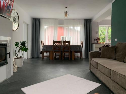 博托沙尼Casa individuala cu gradina的客厅配有桌子和沙发