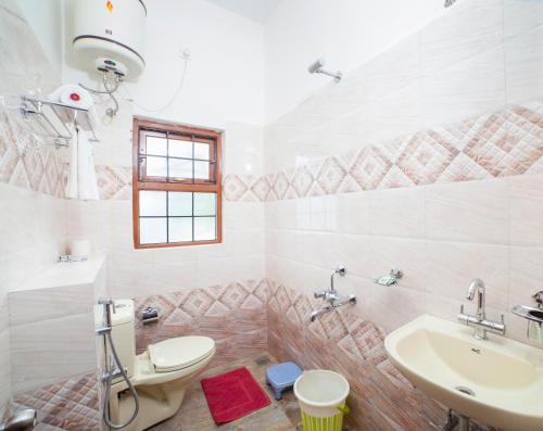 乌提Tulips Resorts - Elkhill的一间带卫生间和水槽的浴室
